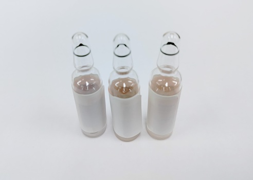 injectable bottle of medicine solution for a disease
