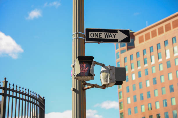 istock street traffic light during rush hour at crosswalk red and yellow at intersection for pedestrian safety depicting a control  warning and caution in urban street with signaling danger 1474749161