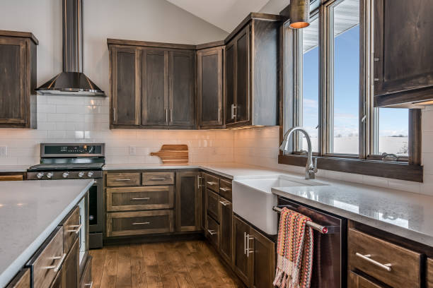 istock Farmhouse style sink in Wisconsin kitchen 1474749920