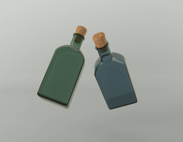 istock Drink and Beverages Bottles Mockup Template 3D Rendered 1474750238