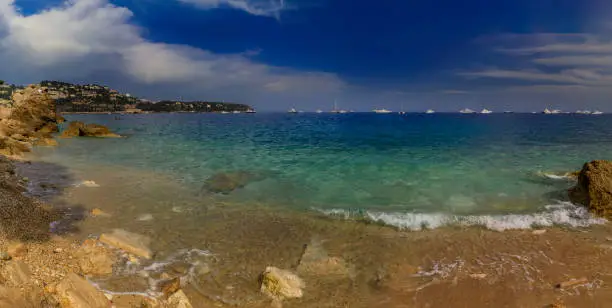 Photo of Mediterranean Sea in South of France near Roquebrune Cap Martin and Monaco