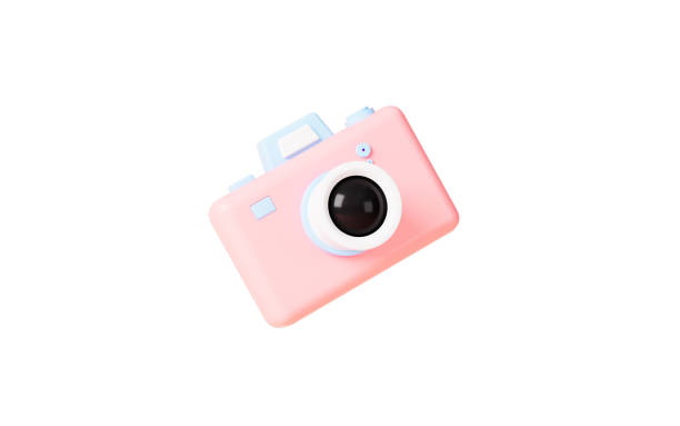 istock Camera model in the white background,Tourism theme, 3d rendering. 1474753942