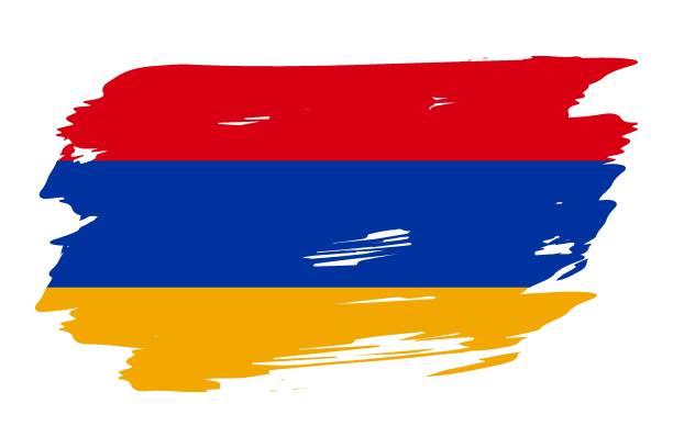 armenia - ermeni bayrağı stock illustrations