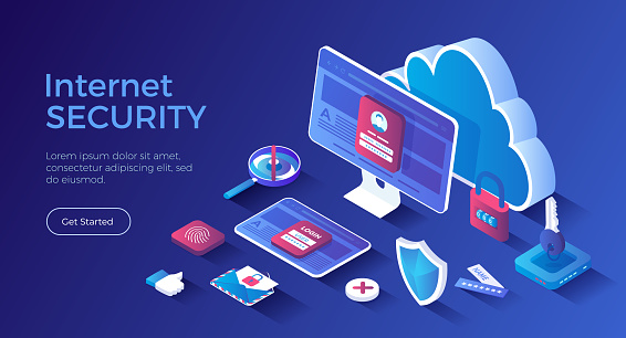 Internet Data Protection Internet Security Data Protection Concept Safety And Confidential Data ...