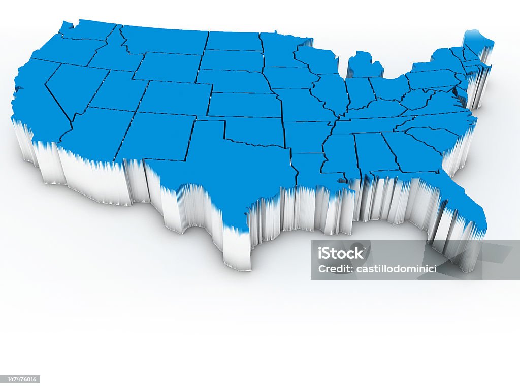 Map of USA 。3 d - 地図のロイヤリティフリーストックフォト