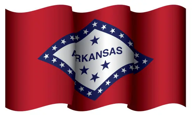 Vector illustration of Flag of Arkansas