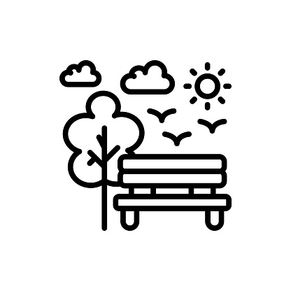 Park icon in vector. Logotype