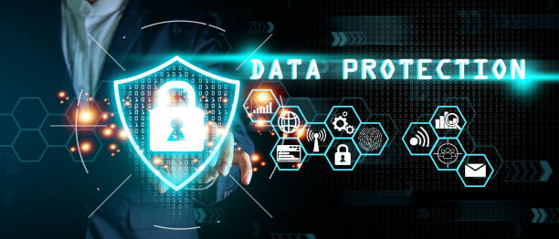 istock Businessman standing and touching Padlock icon cyber security network data base on virtual interface, Business data protection concept. 1474761842