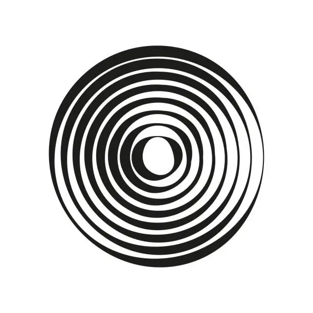 Vector illustration of Circles zoom brush. Vector illustration.