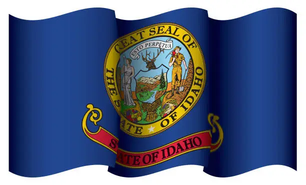 Vector illustration of Flag of Idaho