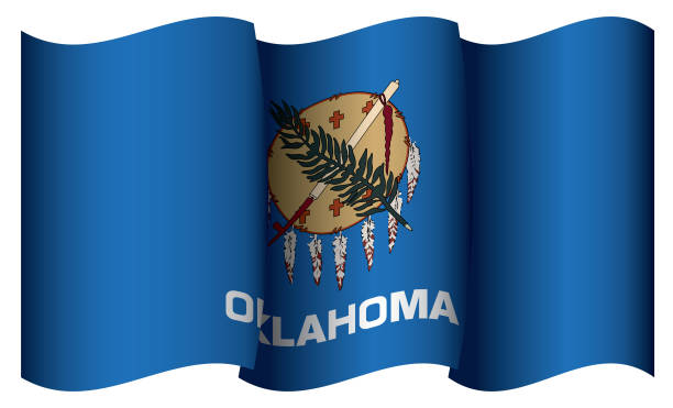 flaga oklahoma - flag of oklahoma stock illustrations