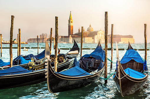 Grande Canale in Venice with gondolas
