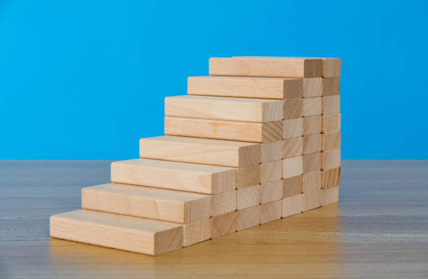 istock Staircase made of toy blocks 1474771228