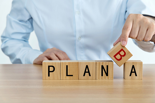 Concept of choice plan a or plan b.