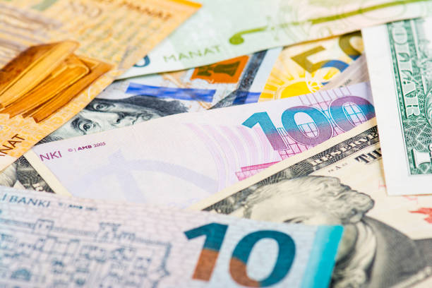 istock Azerbaijani manat and american dollar 1474771982