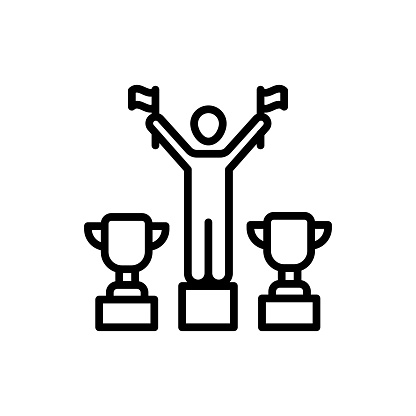 Winner icon in vector. Logotype