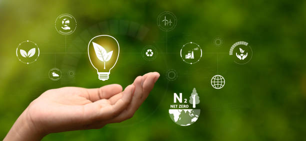 istock energy saving and environmental conservation icon concept in hand-held bulbs for environmental, social and governance in sustainable business and reducing global warming 1474780592