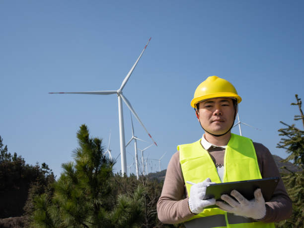 istock Electrician at a wind power station 1474780609