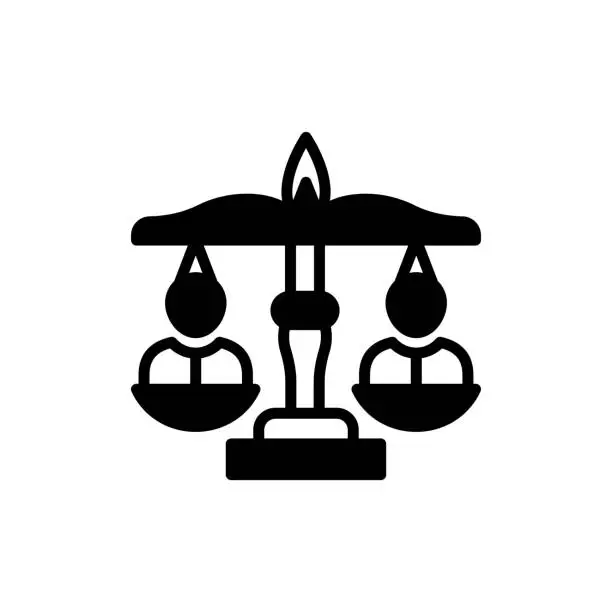 Vector illustration of Human Rights Law icon in vector. Logotype