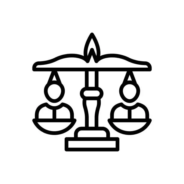 Vector illustration of Human Rights Law icon in vector. Logotype