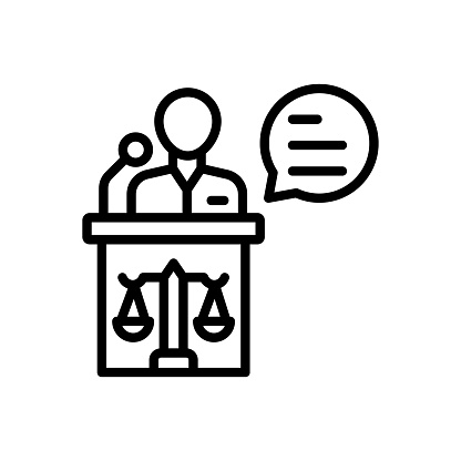 Defendant icon in vector. Logotype