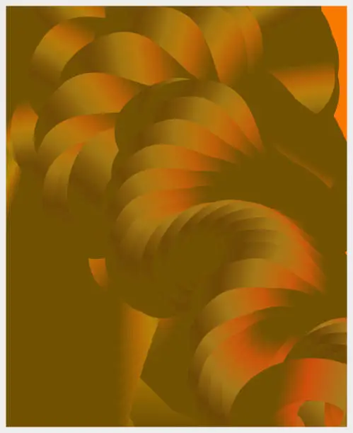 Vector illustration of abstract orange psychedelic spiral gradient pattern background