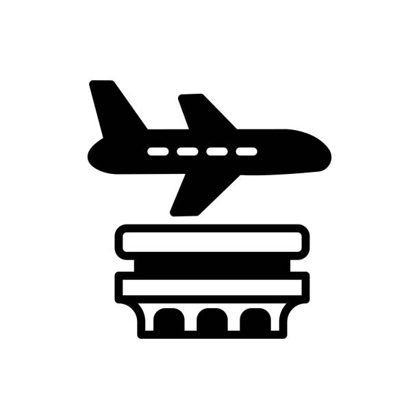 illustrazioni stock, clip art, cartoni animati e icone di tendenza di icona diritto aeronautico in vettoriale. logo - vfr