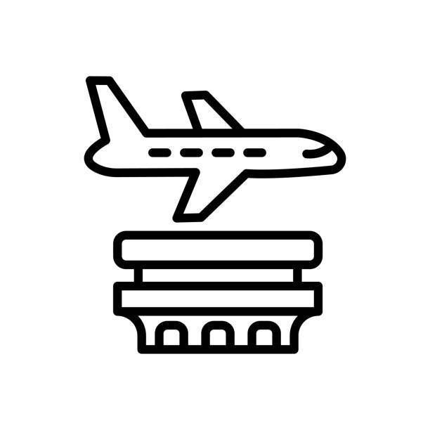 illustrazioni stock, clip art, cartoni animati e icone di tendenza di icona diritto aeronautico in vettoriale. logo - vfr