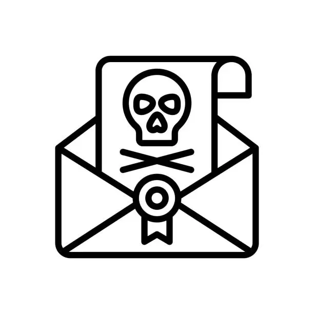 Vector illustration of Crime Letter icon in vector. Logotype