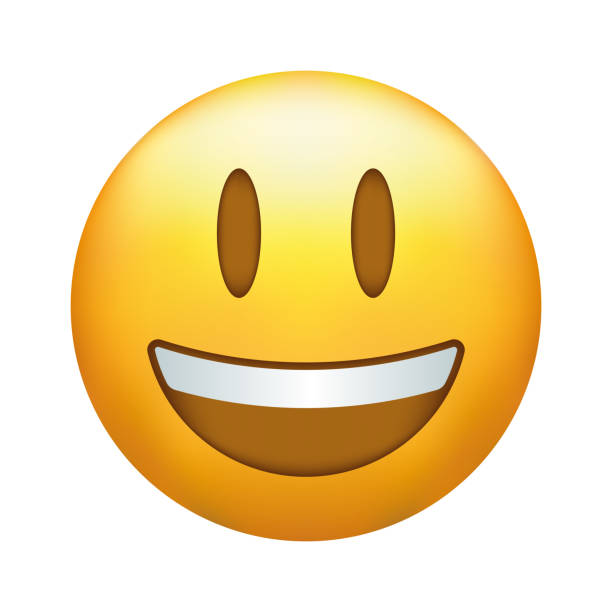 illustrazioni stock, clip art, cartoni animati e icone di tendenza di icona emoji singola. icona divertente. emoticon. - emoji