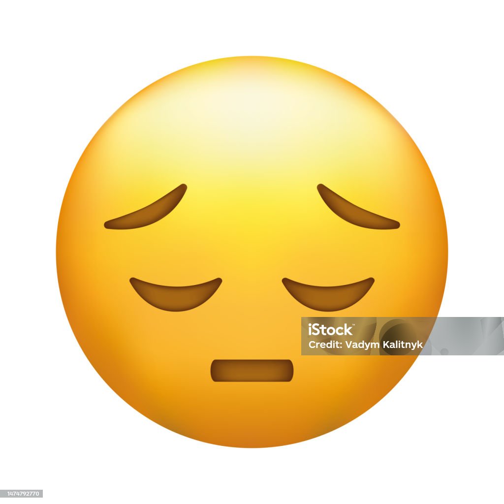 Disappointed Emoji Sad Face Unhappy Emoticon Stock Illustration ...