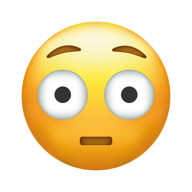 kuvapankkikuvitukset aiheesta huuhdeltu emoji suurilla silmillä. hämmentynyt hymiö suurilla silmillä. - nolostuminen