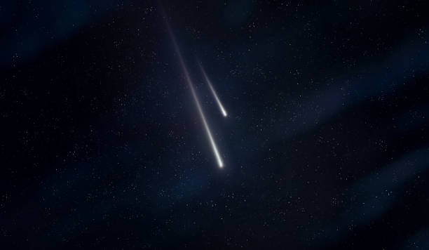 istock Falling meteors. Bright shooting stars in the atmosphere. 1474794970