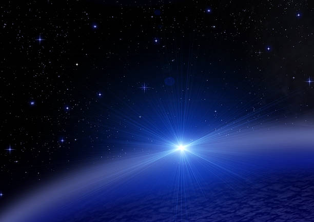 Mother Earth and stars in a free space