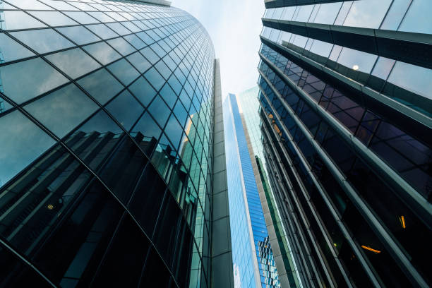 istock Low angle view of skyscrapers in London, UK 1474799544