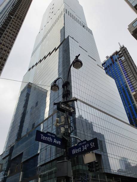 istock Glass buildings and light pole 1474799559
