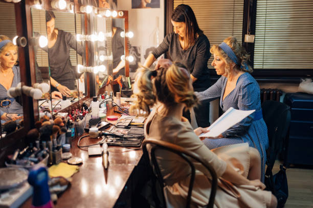istock Two actresses in costumes prepare for the show backstage 1474801259