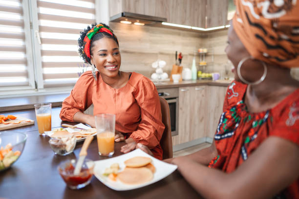 istock Female friends enjoying their breakfast in the kitchen 1474801343