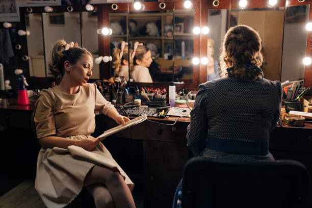 istock Two actresses in the make-up room are preparing for the play 1474801404