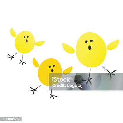 istock Jumping Yellow Baby Chicken 1474804285