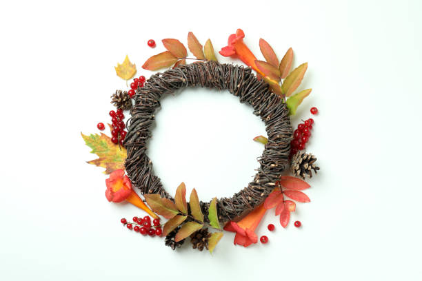 istock Thanksgiving Day composition on white background, top view 1474805358