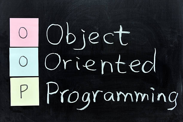 OOP, Object Oriented Programming stock photo