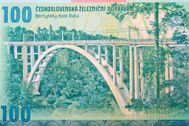 istock Bechyne Bridge from Czechoslovak money 1474813931