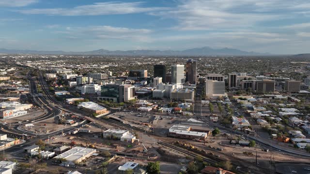 Aerial view of downtown Tucson, Arizona