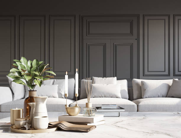 istock Classical style luxury living room interior. 1474821081