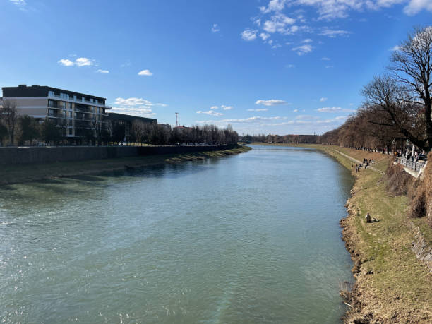 istock Uzhhorod cityscape above the river. 1474821847