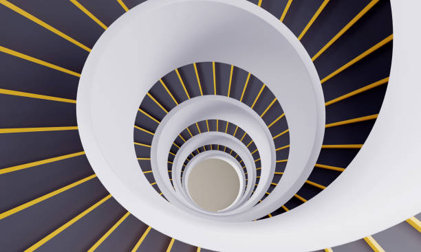 나선형 계단 - spiral staircase circle steps staircase 뉴스 사진 이미지