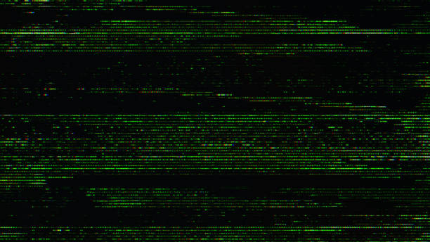 istock Glitch noise static television VFX pack. Visual video effects stripes background, CRT tv screen no signal glitch effect 1474823618