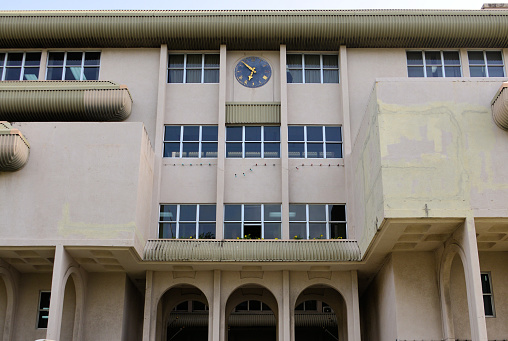 Kingstown, Saint Vincent island, Saint Vincent and the Grenadines: façade of the  'Ministerial Building', Government of SVG headquarters - Halifax Street.