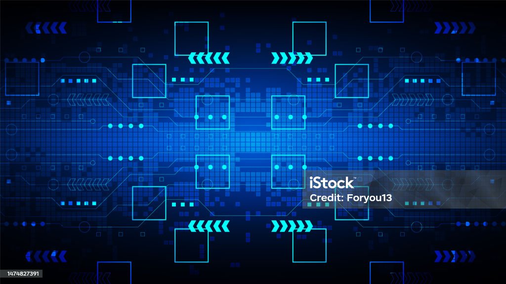 Background Technologies Base Technology Background With Hitech Digital Data Stock Illustration ...